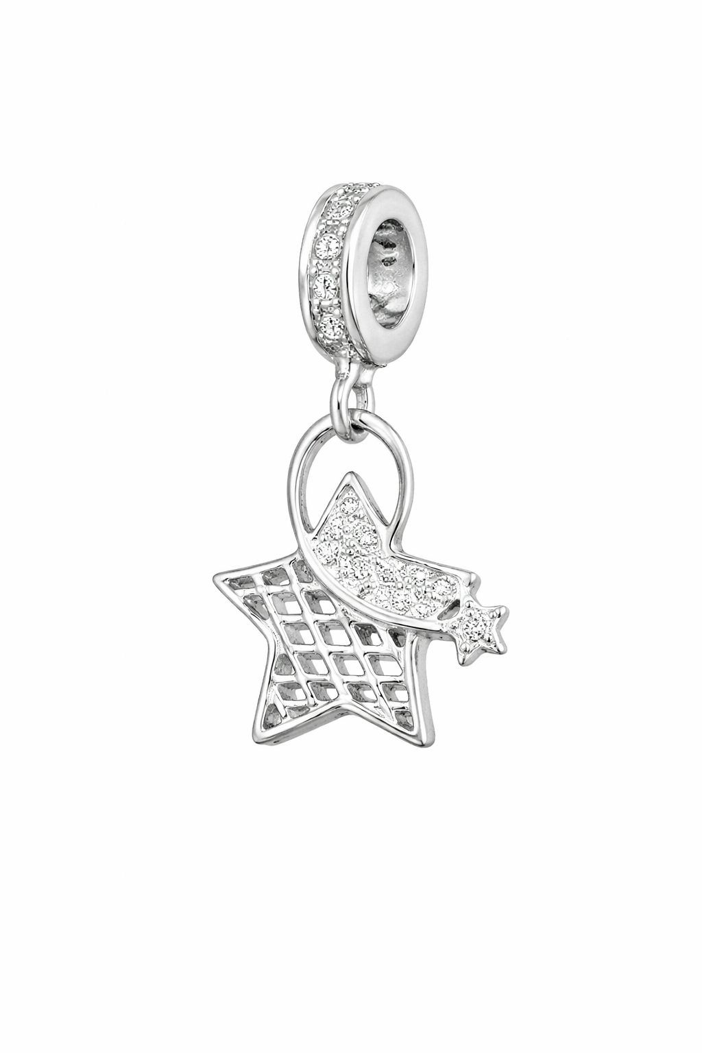 Berloque Prata Estrela Cadente